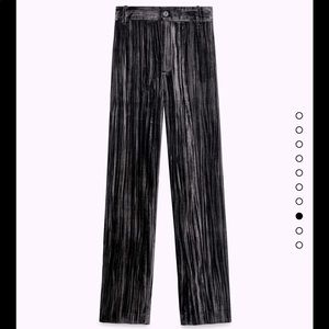 ZARA VELVET GRAY PANTS